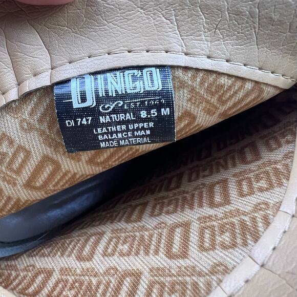 Dingo Gummy Bear Harness Boots Snip Toe Natural Leather Western 8.5M Cowgirl Y2K - Picture 11 of 13